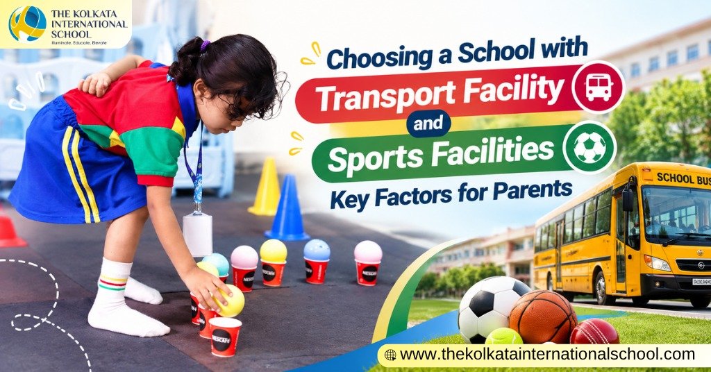 The Kolkata International School transport and sports facilities for students